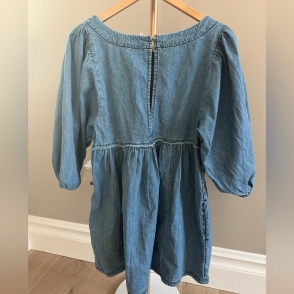 Free People “Get Obsessed” Denim Babydoll Mini Dress – Size XS – BNWT - Picture 3 of 10